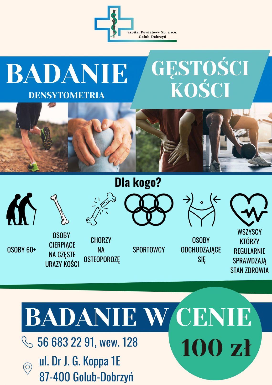 Szpital w Golubiu-Dobrzyniu zaprasza na badanie gęstości kości/